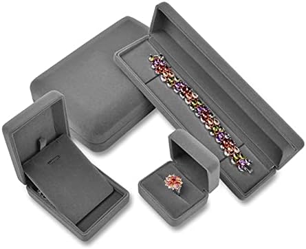 BJLONGYI VELVET Apresentação de jóias anel de jóias Bracelete Storage Storage Display Caixa de caixa Presente Presente
