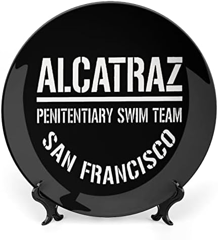 Penitenciária de Alcatraz Placa decorativa de cerâmica de São Francisco com exibição Stand pendurando presentes festivos