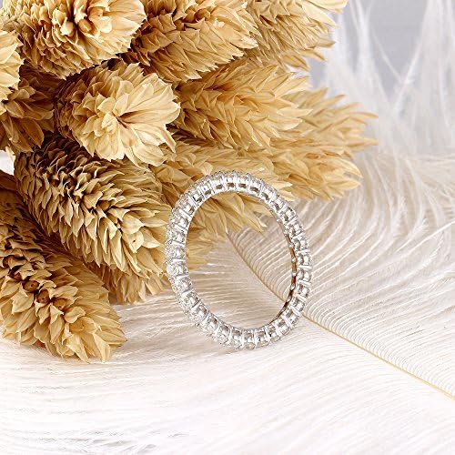 Doveggs sólido 10k Gold branco 1,6ctw 2,5 mm G-H-I Missanite Eternity Noivado Ring Bandy for Women