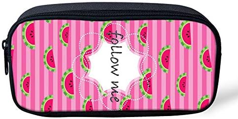 Bolsa de caneta grande engraçada melancia caneta capa de capa de moeda bolsa bolsa de maquiagem cosmética colorida colorida