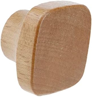 Botão da tampa de madeira de madeira risbay, alça de substituição universal de cozinha de cozinha com parafusos, botão