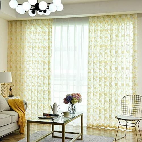 Cortinas da janela das flores de tapeçaria de fqrongsp, cortinas bordadas de painéis de voz com isolamento térmico