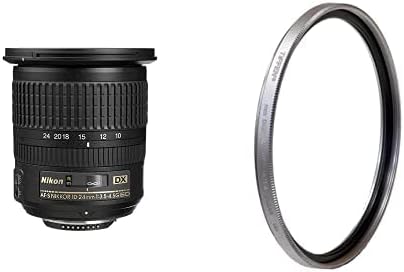 Nikon AF-S DX Nikkor 10-24mm f/3.5-4.5g Lente Zoom ED com foco automático para câmeras Nikon DSLR com filtro de polarizador Tiffen 77mm