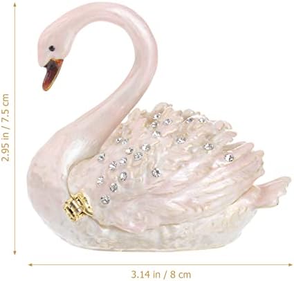 Didiseaon Swan jóias buginket caixa de cisne cisne jóias estatueta colecionável para decoração de casa presente