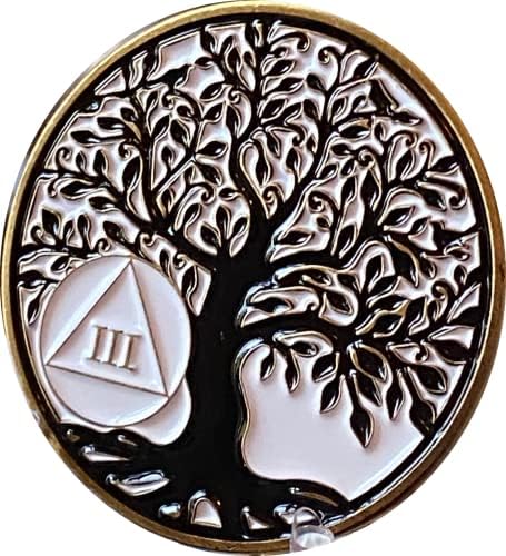 Recoverychip 3 anos AA Medallion Tree of Life Serenity Oração Medallion Coin