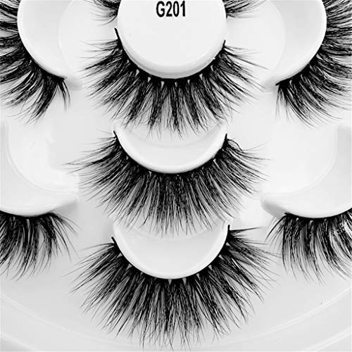 Lashes Fluffy L Natural 3D 7Paire Strip Maquia