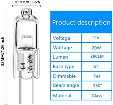 Ahevo G4 Halogênio T3 20 watt 280lm G4 Binces bi-pinos AC/DC12 VOLT PARA SOBRE CABERTO PUCK LIGH