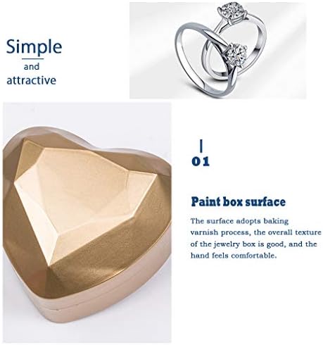 Rolin Roly Heart Shape Ring Box com Brincos de casamentos iluminados LED caixas de jóias da caixa de jóias Caixas de presente para proposta