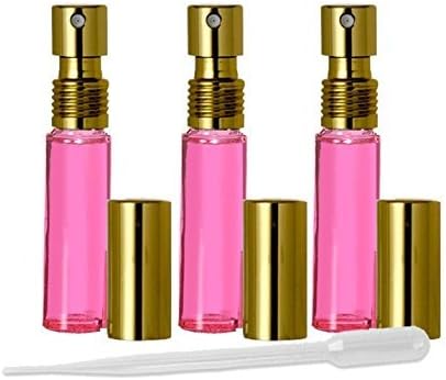 1 Atomizadores de perfume de vidro rosa reabastecido 10ml Grand Parfums .33 oz garrafas de spray de névoa fina