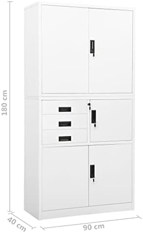 Vidaxl Office Gabinet Home Indoor Locker Arquivo Documento