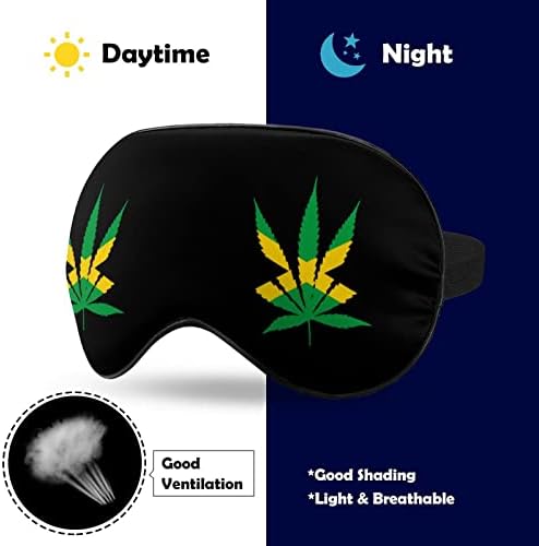 Folhas da Jamaica Sinaliza máscaras para os olhos macios com cinta ajustável Lightweight confortável para a venda para dormir