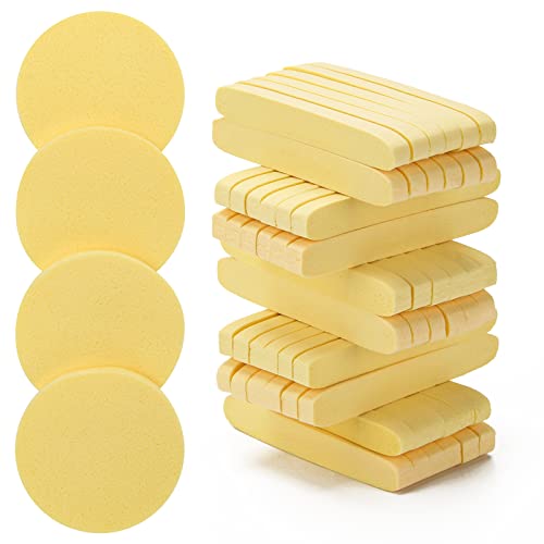 120 PCS esponja facial comprimido, esteticistas de esponja de limpeza de face luxiv compactados esponjas de esponja facial redonda para mulheres para mulheres compactar esfoliando esponja de remoção