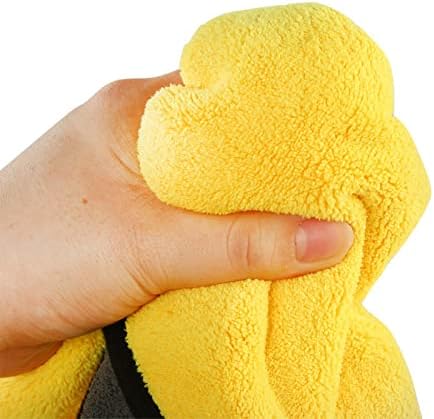 Oniiz Duas lados toalhas de pano de pano de limpeza de toalha espessa lavagem de carro sem marcas absorventes de lã de coral