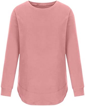 Mulher Pullover leve de manga comprida Tops de camiseta soltos Tops casuais suéter fino e fino clássico blusas relaxadas caem