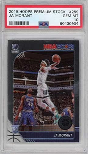 Classificado 2019-20 NBA Hoops Premium Stock JA Morant 259 Cartão de basquete RC RC PSA 10 Gem Mint