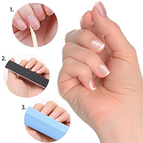 100 pcs bastões de laranja para unhas de dupla face multi -funcional pushcher stick, 6 pcs 100/180 arquivos de unhas