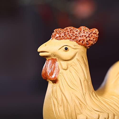 Big Rooster Ornament Zisha Sculpture Zodiac Chicken Crafts Xiaoxiao Tea Pet Sculpture 大公鸡 摆件 紫砂 雕塑生 肖鸡 工艺品 报晓 茶宠 茶宠 雕塑 雕塑