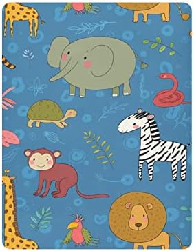 Animal Giraffe Elephant Folhetos de berço para meninos Pack Girls Pack e tocam lençóis super macios Mini folhas de berço para berço padrão e colchões de criança lençóis de berço para meninas meninos, 39x27in