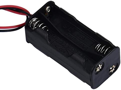 Lekode Hot 2-slot 4 x bateria AAA de volta ao suporte para trás Caixa de plástico armazenamento com fios de arame