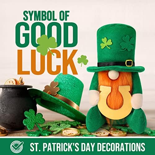 São Patrício Gnoma Gnomos Irlandeses Decoração de Elfos Irlandeses Madeira Dwarf Green Dwarf Ornamentos idosos Festival