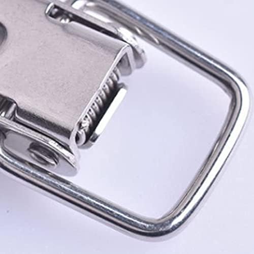Travas de encaixe, alavanca de mola de aço inoxidável de aço inoxidável Hasp Clamp Clip Lock para caixa de estojo 10pcs, trava