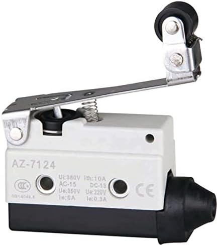 Chave de limite de limite do zthome interruptor de limite da alavanca com roda do rolo dobradiça de rolo curto 380v 10a az-7124