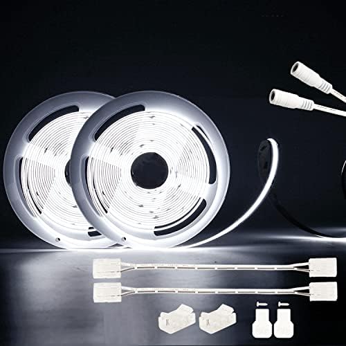 Luzes de tira de led de cobrança de cobra de espuma 48ft/15m Super Bright, 504 LEDs/M Daylight White 6000K CRI90+ Fita LED flexível