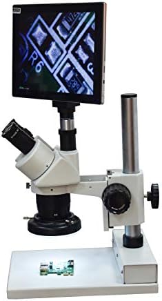 Radical PCB Inspeção solda Reparação móvel Jóias Fazendo Biologia Dissecção 10x-30x 3D Microscópio Base Grande 100 mm/4 Distância