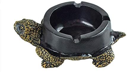 Yuanflq cinhtray para maconha criativa de tartarugas criativas de tartaruga cinzeira de resina portátil bandeja