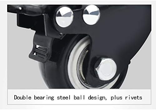 GMLSD rodas de rodízio, 2in Flaters - Conjuntos de 4 peças, Beardollers duplos de giro pesado, 4 freios para substituição de freio industrial/universal/2 polegadas