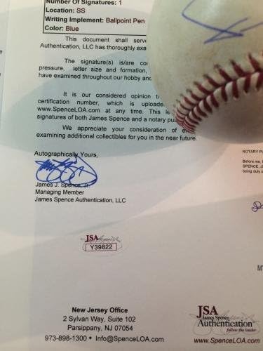 Jogo de 2012 usado Yu Darvish Ball- Rare Triple vs Coco Crisp-JSA Letter 1/1- MLB Game Usado Baseballs