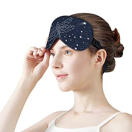 Funnystar Dragonfly Constelações e estrelas da máscara de sono macia capa para os olhos para dormir blocos perfeitos com