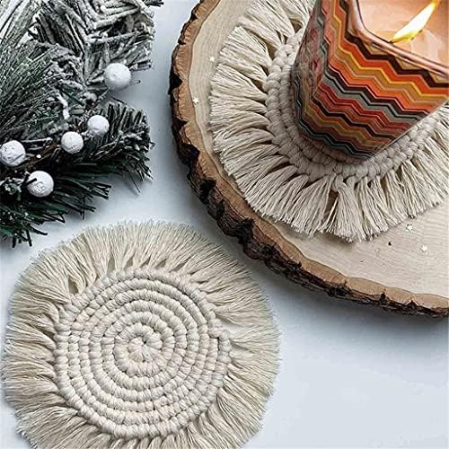 Coastas -russas Yfqhdd 2pcs para bebidas Boho Coasters Coasters macios fofos absorventes montanhas -russas para mesa de madeira