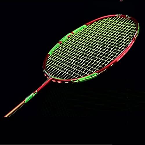 Rúvia grossa de 10u de badminton -Luz 54 gramas Moldagem secundária adulta raquete de carbono completo tiro único