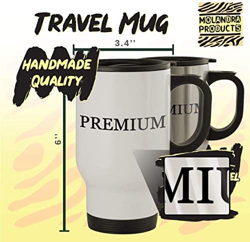 Molandra Products Beer Me Up - Caneca de viagem de aço inoxidável de 14 onças, branco