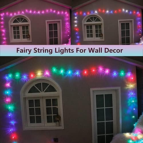 50 cores LEDs troca de luzes de corda globo de Natal ao ar livre, 33 pés de luzes coloridas marroquinas, luzes de penduramento decorativo