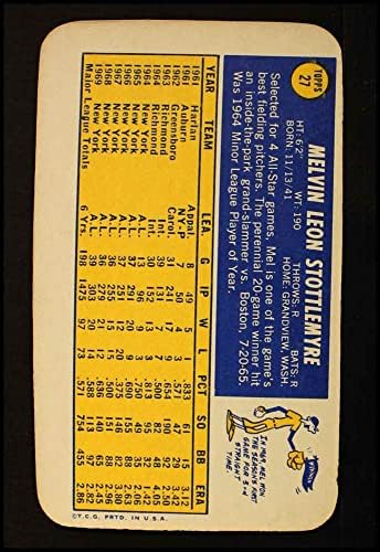 1970 Topps # 27 Mel Stottlemyre New York Yankees Ex/Mt Yankees