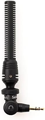 Micro-shotgun Saramônico Microphone com saída TRS de 3,5 mm para câmeras, gravadores, misturadores, transmissores sem fio e muito mais