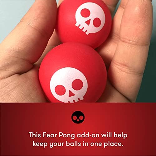 Fear Pong: Conjunto de bolsas de bola-6 bolas extras + 10 cartas de desafio extra-o complemento perfeito para festas de pong