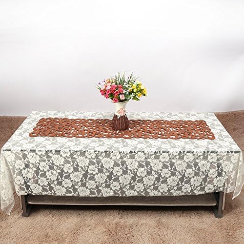 7 cores retângulo de fiell hollow tabela de mesa de mesa de tábua Placemats Decorações domésticas, 40 * 11 polegadas