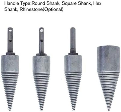 Log Splitter Drill Bit Bit Firewood Log Splitter Drill Bits Machine Frill de aço de aço de aço Bit Cone Round/Square/Hex Shank Shank