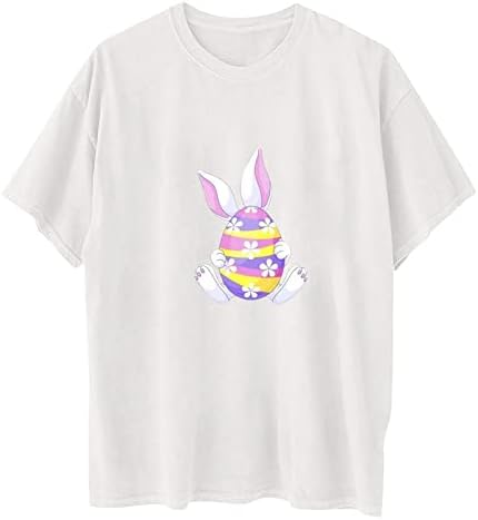 3/4 camisas de páscoa de manga para mulheres camisetas de coelho fofo camisa