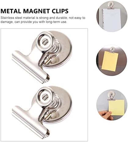 Fotool foto ímã 12pcs aço inoxidável clipes de ímã de refrigerador Clipes de metal clipes de bolsa de metal clipes