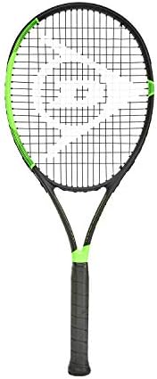 Dunlop Sports Elite 270 Pré-Strung Tennis Racket, 1/4 Grip, Black/Green