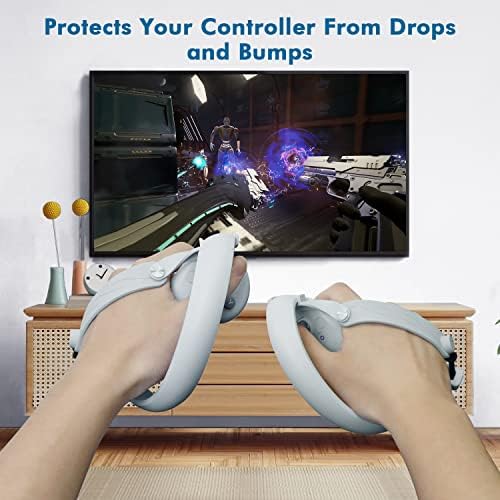 AMVR Touch Controller Grip Strap VR Acessórios para Pico 4, Anti-SLIP Silicone Hand thranças de pulso ajustável Acessórios
