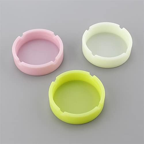 Whaton Whaton Luminous Silicone Ashtray Premium Borracha Alta Temperatura Projeto Redonda Redonda Cinzel Glow Durável