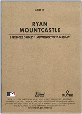Ryan Mountcastle RC 2021 Topps Archives 1963 Topps Peel-Offs ROOKIE 69PO-15 NM+ -MT+ MLB ORIOLES de beisebol