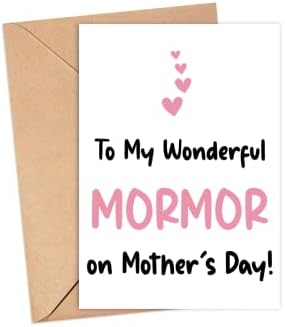 Para o meu maravilhoso Mórmoras no cartão do dia das mães - cartão do dia das mães mórmor - cartão mormor - presente para ela - para meu maravilhoso cartão mórmor - cartão do dia das mães - cartão de felicitações - cartão de aniversário
