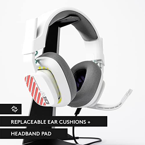 Astro A10 Headset Gen 2 Wired Headset-fones de ouvido de jogos exagerados com microfones flip-a-mute, drivers de 32 mm, para PlayStation 5/4, Nintendo Switch, PC, Mac-White