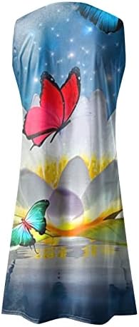 Ayaso feminino de duas peças de duas peças Crew pescoço vestido de estampa floral com estampa floral casual praia de verão 2023 vestido